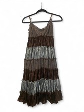 GUESS Brown and Blue Fairy Dress Size S Knee Length