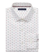 Tommy Hilfiger Men's Tech Nylon Stretch Slim Fit Dress Shirt Large
