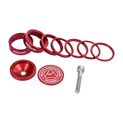 Wheels Manufacturing Pro StackRight Headset Spacer Kit - Red SRHS-PKIT1-1
