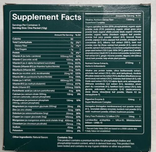 AG1 Athletic Greens 5 Servings Individual Packs x 12 Grams Each Expires 07/2025 - Picture 3 of 4