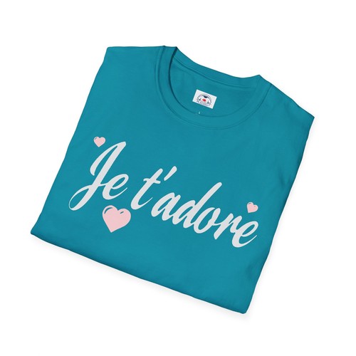 Romantic Je t'adore Tee Cute T-Shirt Adore Positive Love Gifts Casual - Picture 7 of 27