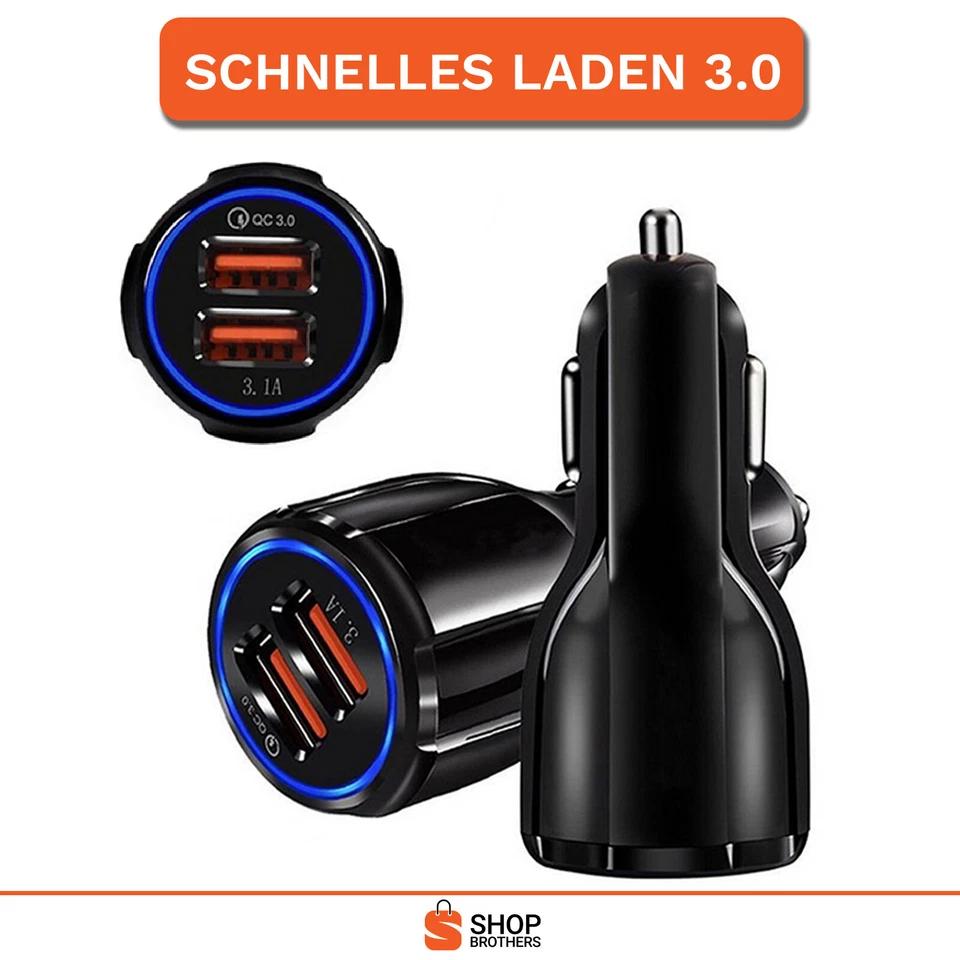 Cigarette Lighter USB Car 2x Adapter Charger Adapter 3.1A Truck Phone - Image 3 of 4