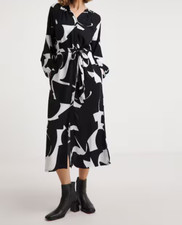 JD WILLIAMS LADIES MONO PRINT KAFTAN DRESS NEW (ref 429) SALE