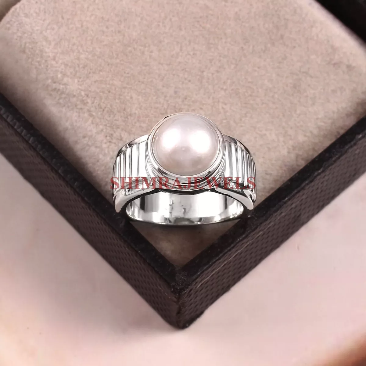 Pearl cocktail ring, 'Glowing Cloud' | Pearl cocktail ring, Pearls,  Handmade sterling silver