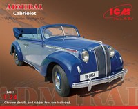 Admiral Cabriolet, Wwii German Passenger Auto 1:24 Kunststoff Modell Kit Icm
