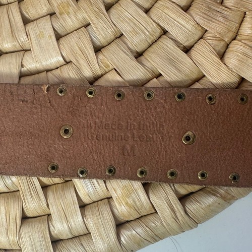 Boho multicolored belt leather metal design size medium womens belt - Imagen 6 de 6