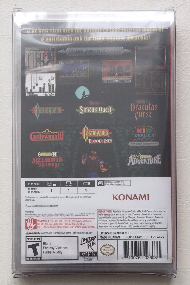 Nintendo Switch Castlevania Anniversary Collection Amazon.com: Castlevania Anniversary Collection - Limited Run