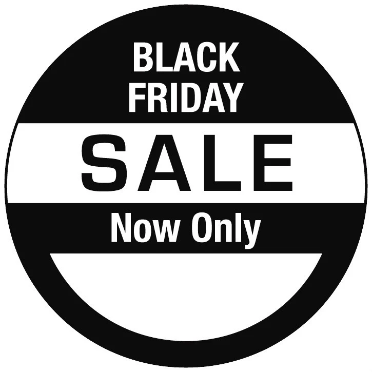 PRICESTICKERS Black Friday Sale Price Point Stickers Sticky Labels - 6 sizes to choose from