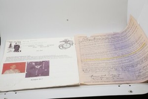 WWII USMC North China Marine's POW Bulletin Death Notice & 1st Lt's Sons Papers