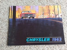1963 Chrysler  original dealership showroom deluxe color sales catalogue.