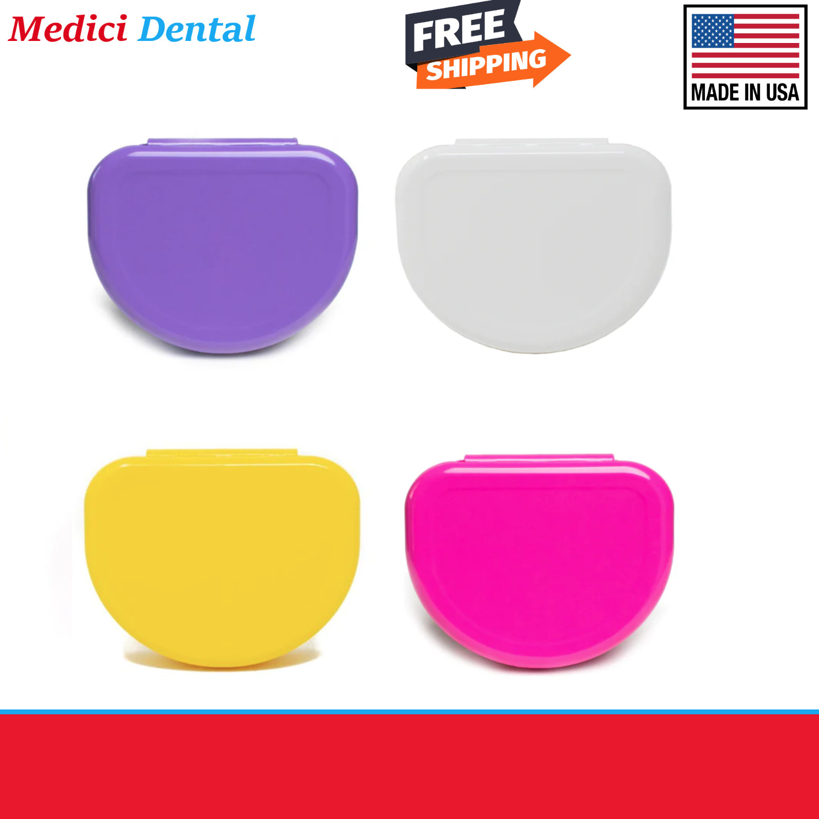 Dental Ortho Appliance Case Mini Retainer Box, 5/8"H, Pocket Size, Upto 300/Cs