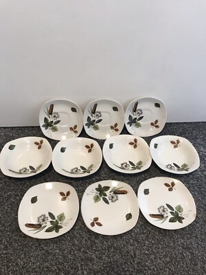 Vintage 50er Jahre Midwinter Stylecraft Fashion Form 10x Beilagenteller/ Schalen bb15a