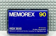 MEMOREX  HIGH BIAS    90  TYPE II    1978 USA  BLANK CASSETTE TAPE (1)   (NEW)