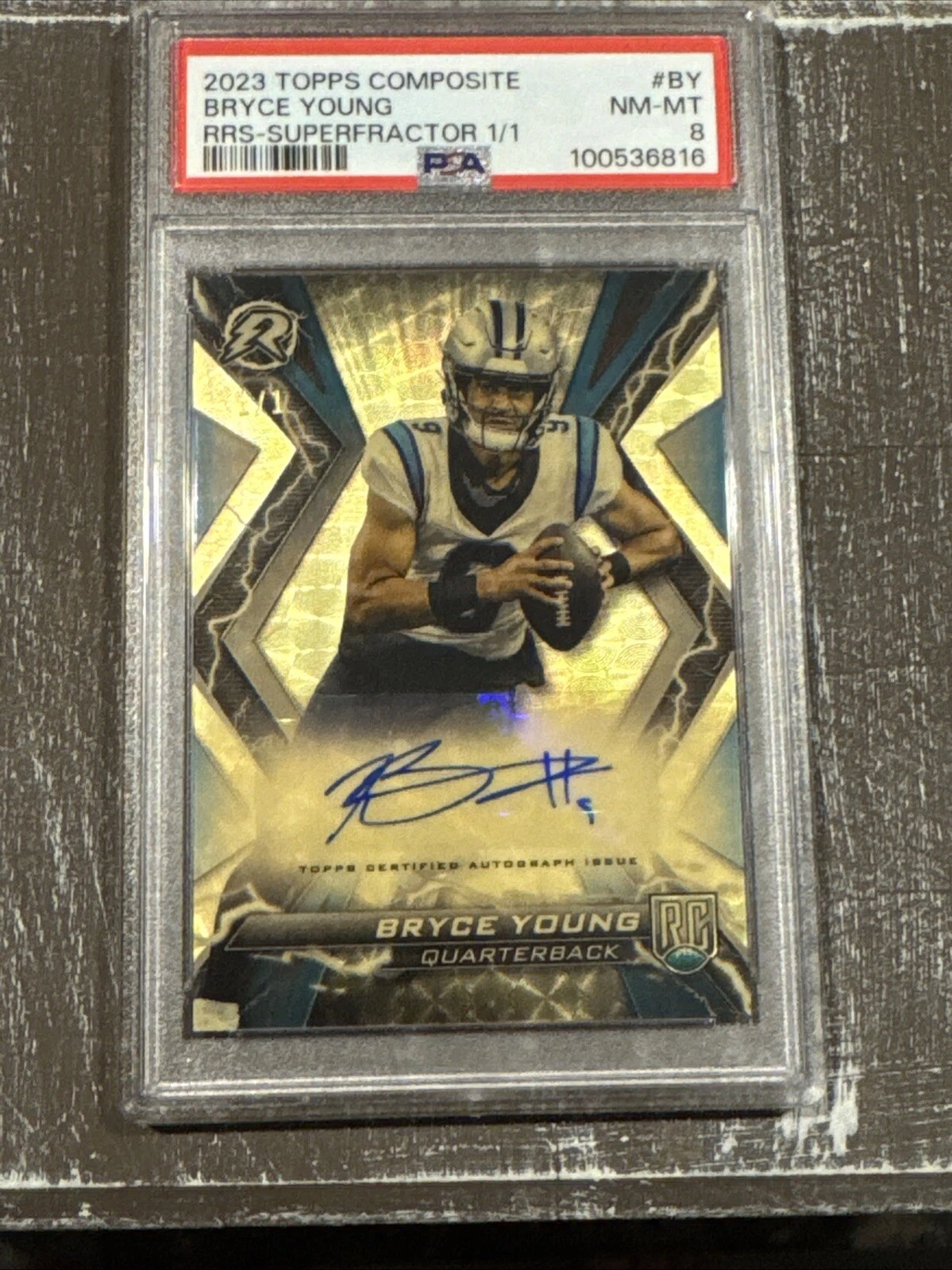 Bryce Young Topps Composite Resurgence Rookie Signatures #BY Superfractor 1/1