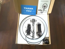 10 inch LED Ring Light Photographic Tripod Mount, with 10 Brightness levels 10W