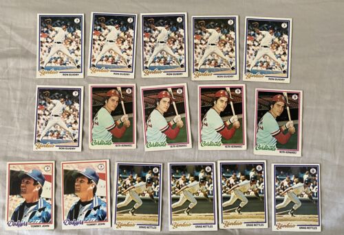 1978 topps baseball lot: Over 40 Stars, 289 Commons And 188 Doubles - Picture 3 of 5