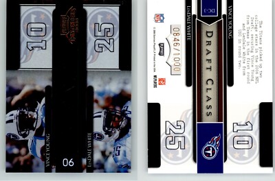Vince Young LenDale White 2006 Playoff Contenders Draft Class /1000 Rookie RC