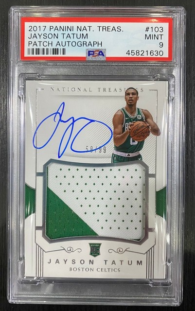 Jayson Tatum 2017 Panini National Treasures Rookie Patch Autographs