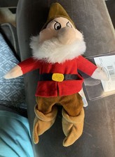 DISNEY SNOW WHITE  THE SEVEN DWARFS GRUMPY BEAN BAG PLUSH NEW W/TAGS