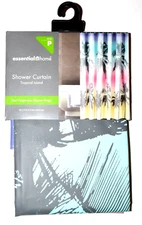 Essential Home Tropical Island PEVA Shower Curtain 70"x72"