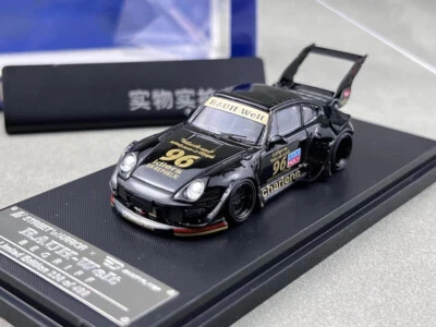 SW 1:64 Black RWB 911 Charlene Racing Sports Model Diecast