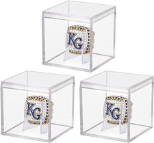 Championship Ring Display Case 3pcs Clear Acrylic Golf Ball Display Box