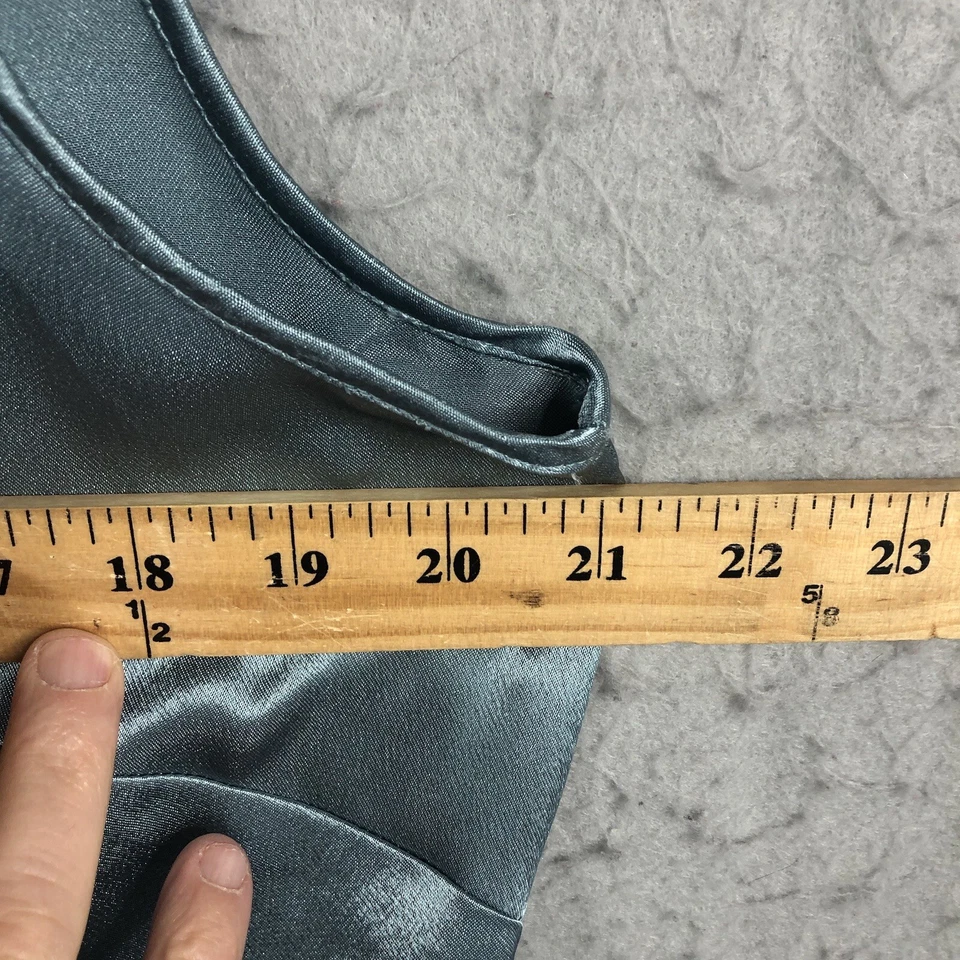 Топ женский Danny & Nicole 14 синий блестящий атласная подкладка офис карьерное событие - Изображение 4 из 4