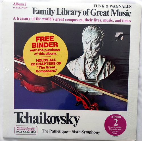 Tchaikovsky Funk Wagnalls Library Great Music Album #2 The Pathetique Vinyl NEW - Imagen 2 de 5