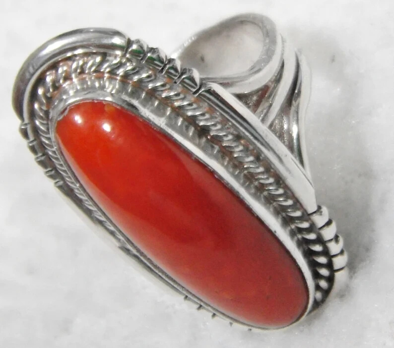 BIG HAND silver925×k18×coral×Ruby DELIGHTFUL 3 CT RUBY 925