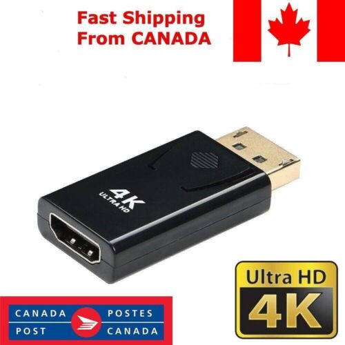 Adaptateur DisplayPort vers HDMI convertisseur port d'affichage DP 4K HD pour projecteur TV PC - Photo 1 sur 7