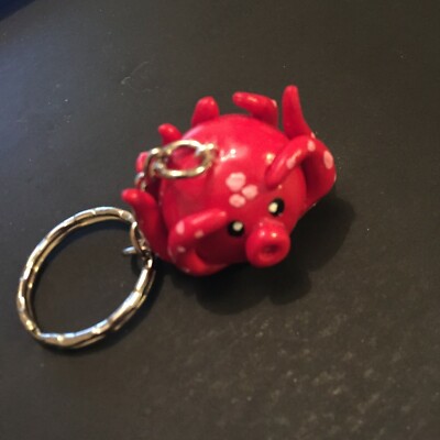 Handmade novelty Kawaii octopus key ring, bag charm, handmade