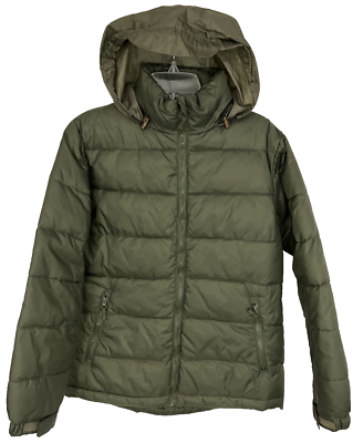 Steve & Barry's Double Down Puffer Jacket Unisex M Hooded Zip