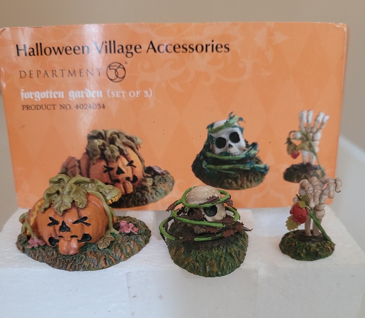 Department 56 Forgotten Garden | Set 3 Accessori Villaggio Halloween - 4
