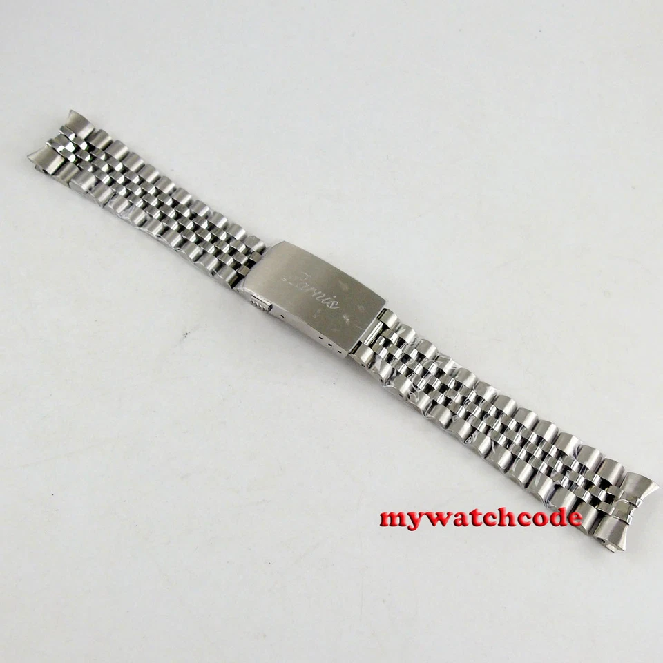20mm 316L Jubilee acero inoxidable sólido parnis pulsera ajuste 40mm reloj parnis Foto 3 de 4
