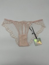 Honey Birdette Blush Pink Lace Thong Ruby Panty Size L NWT Platinum Collection