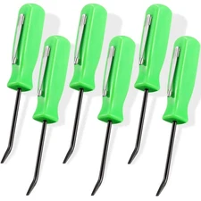 6 Pieces Mini Pocket Pry Bar Green Pocket Bar with Clip Set 4.5 Inch Length M...