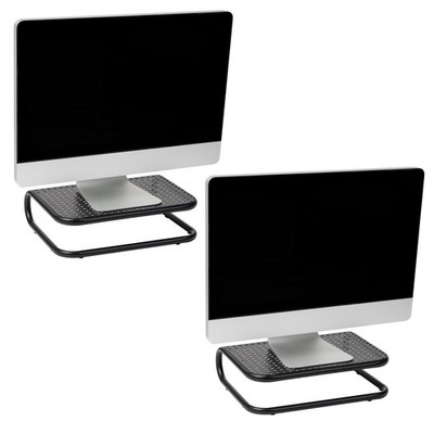 Metal Monitor Stand Desk Riser Desktop Organizer 14.25''L x 11''W x 4.25''H Set of