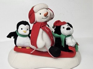 Hallmark 2007 Jingle Pals Snowman Sleigh Ride Musical Animated Sled Video READ