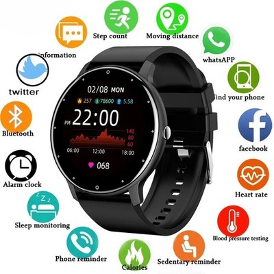 LIGE Smart Watch Bluetooth Call Heart Rate Fitness Waterproof Android iOS