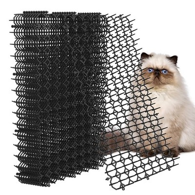 Scat Mat with Spikes 16 x 8 Inch 12 Pack Deterrent for Cats and Dogs Outdoor