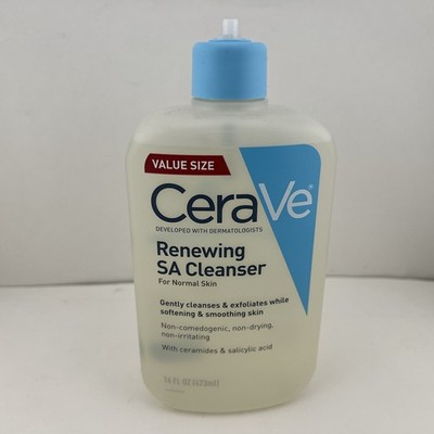CeraVe RENEWING SA CLEANSER For Normal Skin *BROKEN PUMP TOP* - 16 oz