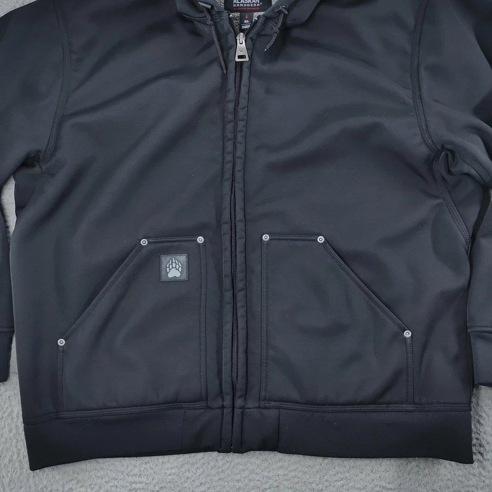 Chaqueta Alaskan Hardgear Para Hombres XL Negra Forrada Sherpa Con Capucha Softshell Ropa de Trabajo Foto 4 de 4