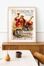 Bock Beer Advertisement, Yuengling Brewing Company Vintage Fine Art Giclée Print