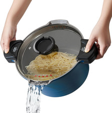 - Casseruola per Pasta 24 Cm 4,5L, Antiaderente in Ceramica, Pentola in Ghisa Di