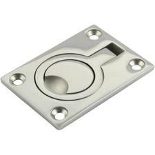 Einlassgriff Bodenheber 44x63mm Edelstahl A4 Klappgriff Lukengriff Rückholfeder