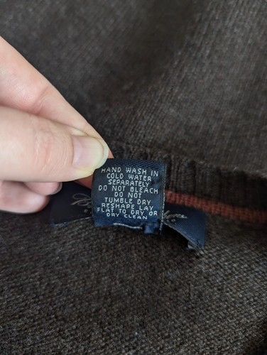 Vintage Brooks Brothers Sweater Men XL Lambs Wool Brown Argyle Knit Pullover EUC - Picture 3 of 7
