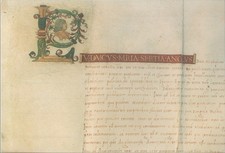 Angera celebra i suoi anniversari, DIploma concessione mercato. 1977.  Numerata