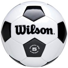 Wilson Size 5 Traditional Soccer Ball with Butyl Bladder for Shape Retention