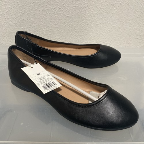 NWT Universal Thread Women's Ballet Flats Everly Round Toe Shoes Black Size 8W - Picture 4 of 8