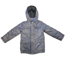 Calvin Klein Jeans Boys Kids Winter Jacket Hooded Parka Gray Size 6